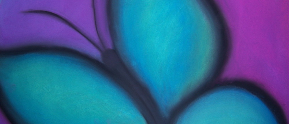 Vlinder in pastel